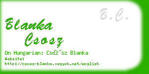 blanka csosz business card